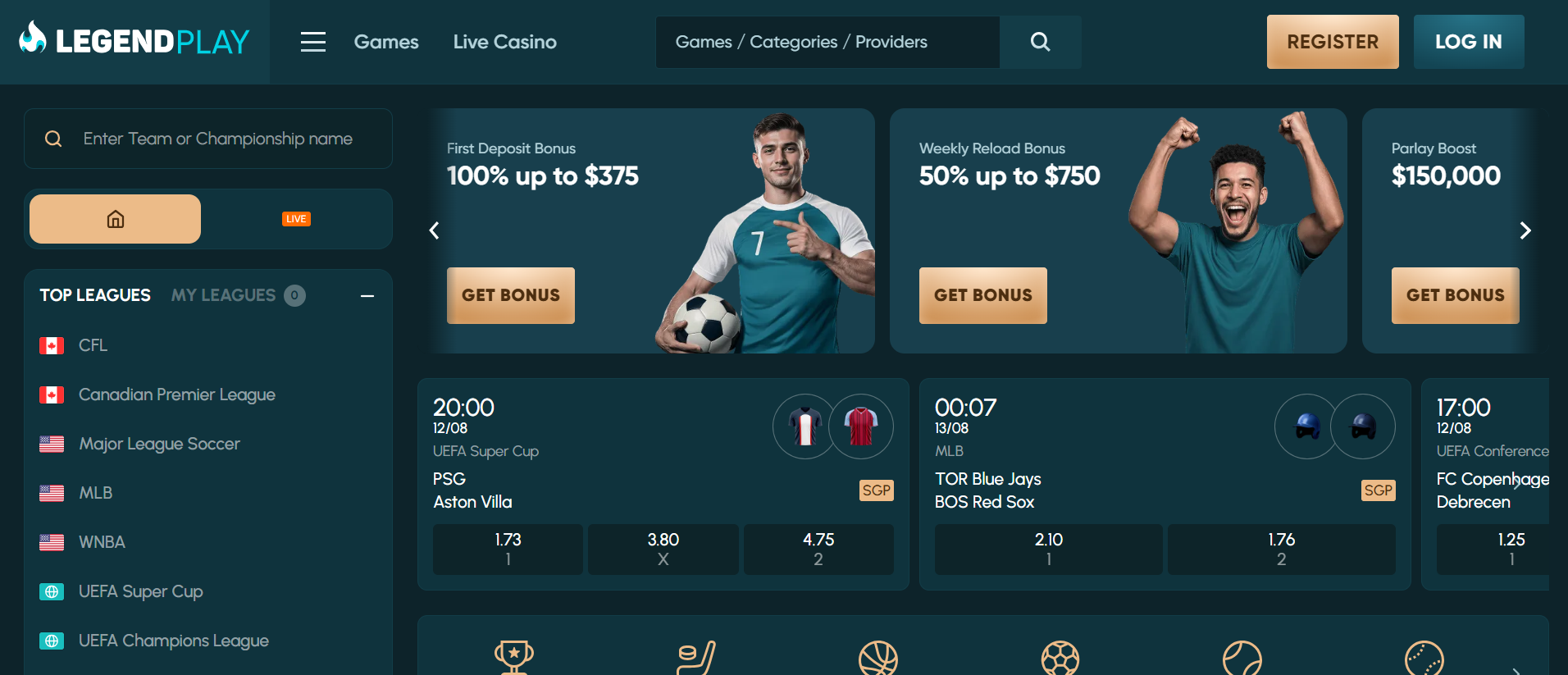 Legendplay sportovní sázení